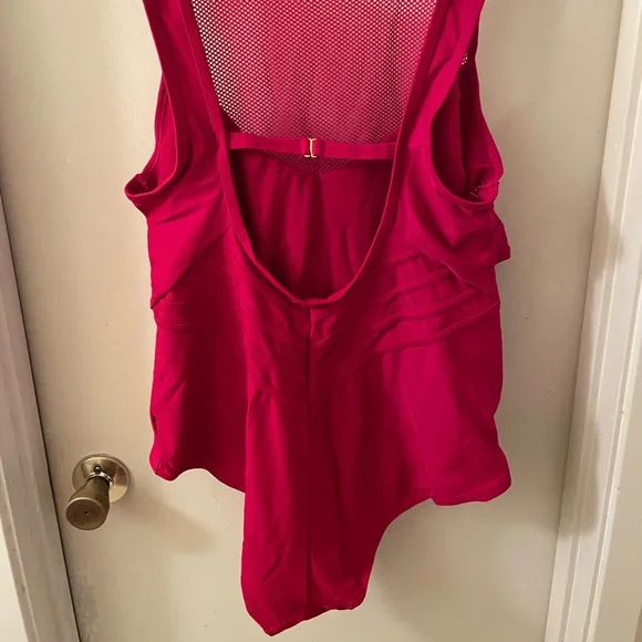 Red Adore Me 1 piece swimsuit. - Picture 3 of 5